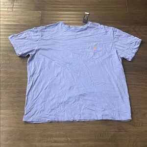 Polo Ralph Lauren Short Sleeve Pocket Crew Neck T Shirt blue rain Mens Size XL